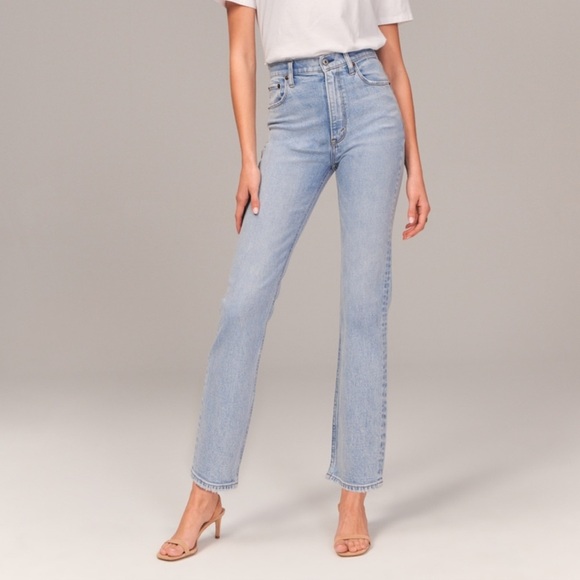 Abercrombie & Fitch Denim - Abercrombie & Fitch The Ankle Straight Ultra High Rise Jean Size 24 Long blue